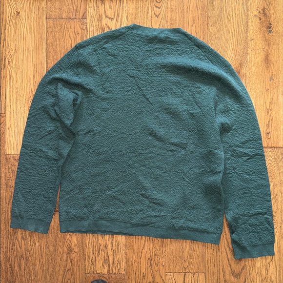 John Varvatos Collection Green Linen Crew Neck Sweater - Picture 10 of 14